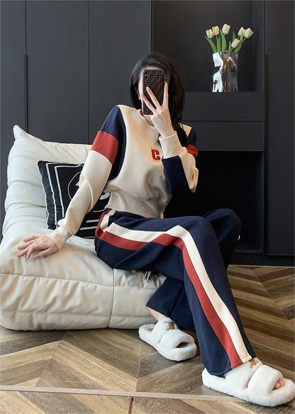 人気爆発 ロングパンツ 長袖スウェットXカジュアル セットアップ＜U-4096＞