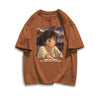 都市ファッショ デザイン オシャレ カジュアル プリント全5色 半袖Tシャツ<U-9258>