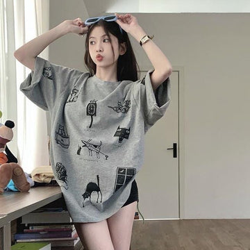 絶対流行 スウィート 早い者勝ち カジュアル Tシャツ<U-11199>