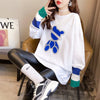 カジュアル 切り替え オシャレ度満点 プリント Tシャツ カットソー＜U-3663＞