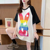 美人度アップ Tシャツ 可愛いウサギ 丸襟 半袖＜U-2824＞