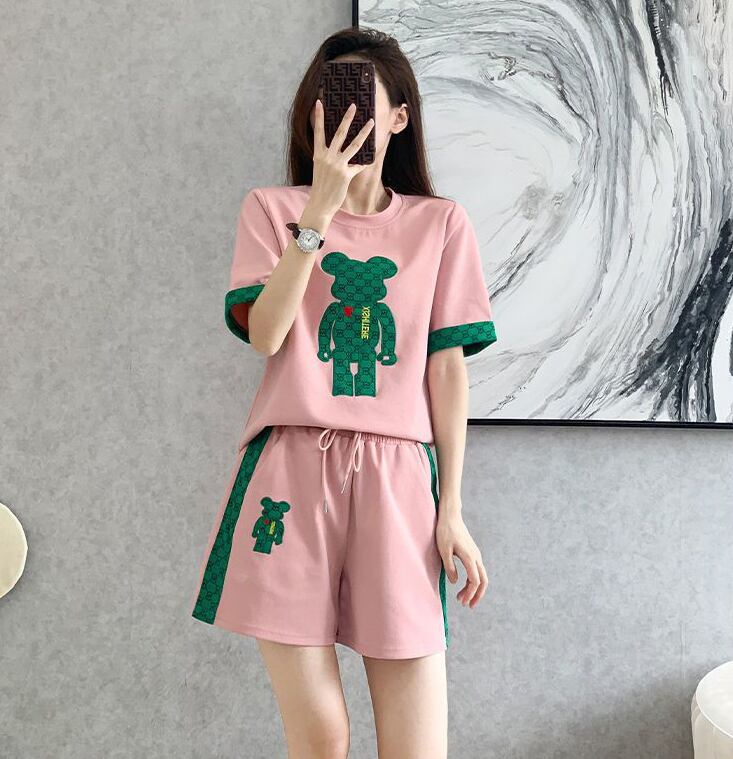 大好評 カジュアル 話題沸騰中 切り替え 全3色 半袖 Tシャツ ショートパンツ セットアップ ＜U-9007＞
