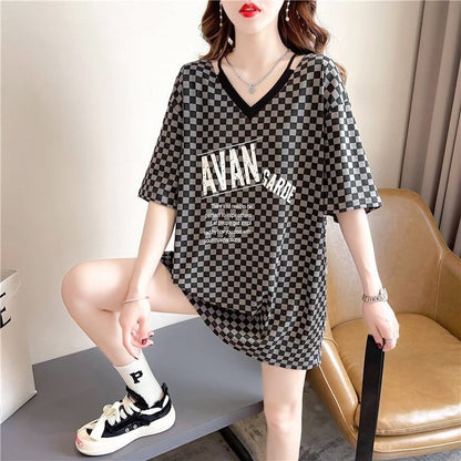 ゆったり感アップ 切り替え オシャレ度満点 プリント Tシャツ カットソー＜U-3387＞