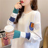 美人度アップ 切り替え ファッション プリント Tシャツ カットソー＜U-3668＞