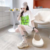 オシャレ度満点 ラウンドネック カジュアル プリント Tシャツ カットソー＜U-3064＞