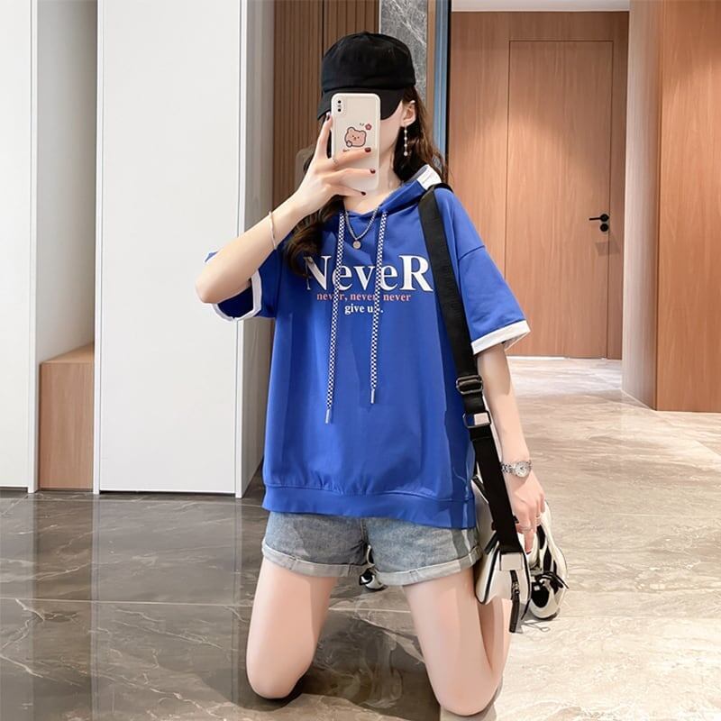 カジュアル 切り替え オシャレ度満点 プリント Tシャツ カットソー＜U-3656＞