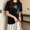 おすすめ 海外トレンド カジュアル モーダル 刺繍 半袖Tシャツ＜U-8476＞