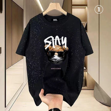 新商品 プリント カジュアル 選べるデザイン4種類 全2色 Tシャツ カットソー＜U-8585＞