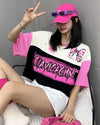 着回し力抜群 切り替え三色 韓国系 ゆったり半袖Tシャツ ＜U-8455＞