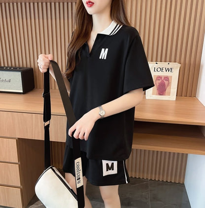 売り切れ必至  ルーズ 半袖Ｔシャツⅹパンツセット全2色<U-8190>