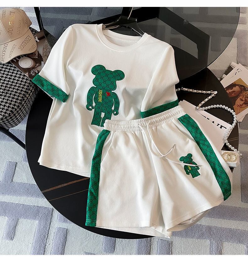 大好評 カジュアル 話題沸騰中 切り替え 全3色 半袖 Tシャツ ショートパンツ セットアップ ＜U-9007＞