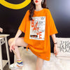 個性的なデザイン プリント 一目惚れ Tシャツ カットソー トップス＜U-3282＞