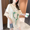 イレギュラー 切り替え カジュアル プリント Tシャツ カットソー＜U-3496＞