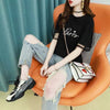 ゆったり感アップ 切り替え 着心地抜群 プリント Tシャツ カットソー＜U-3541＞