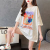 好感度満載 切り替え 美感いっぱい プリント Tシャツ カットソー＜U-3548＞