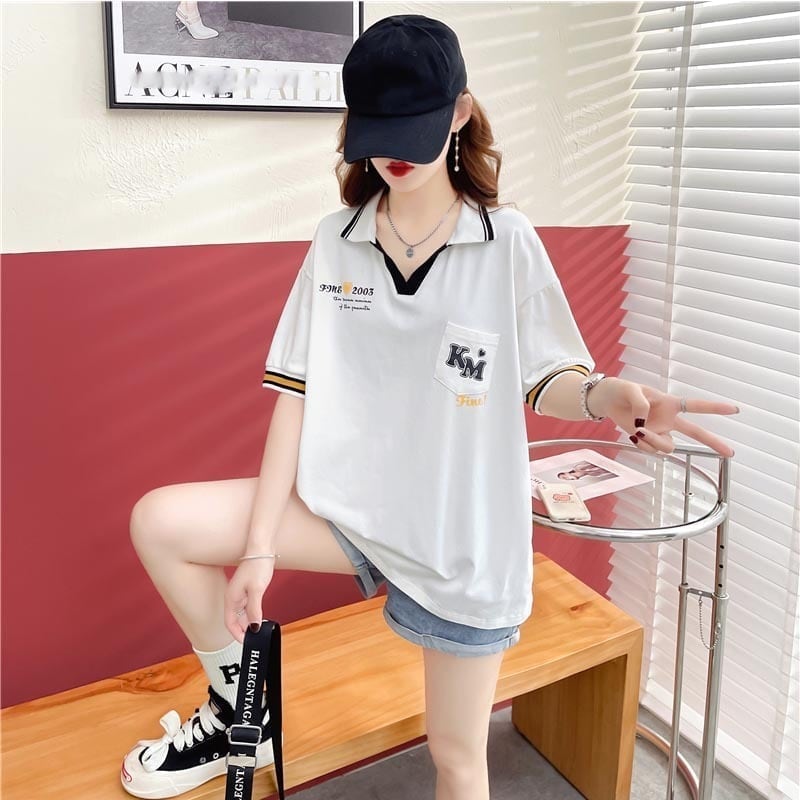 カジュアル 切り替え オシャレ度満点 プリント Tシャツ カットソー＜U-3650＞