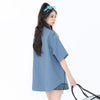 期間限定 ファッション 個性派 レイヤード風 切り替え プリント全3色 男女兼用 半袖Tシャツ<U-9044>