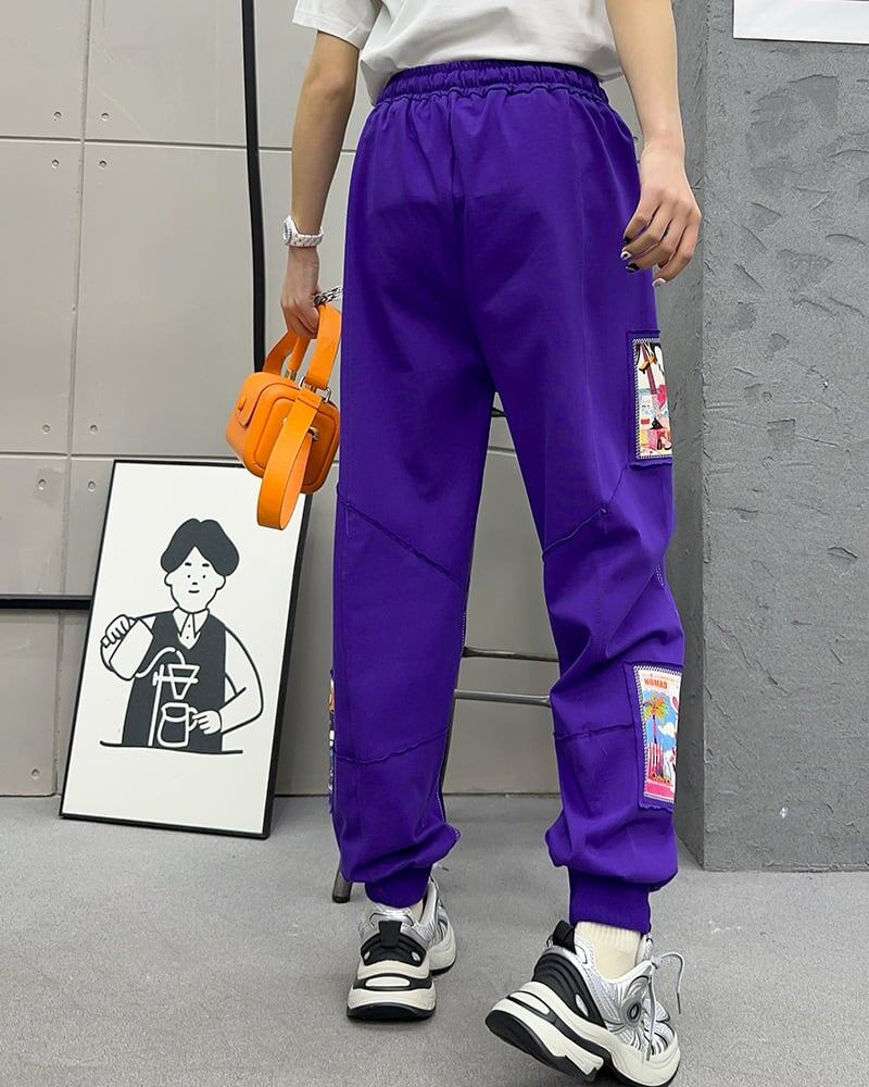 【数量限定】売り切れ必至 カジュアル ファッション 上品 切り替え パンツ<U-4916>