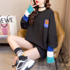 美人度アップ 切り替え ファッション プリント Tシャツ カットソー＜U-3668＞