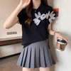新作 上質 話題沸騰中 好感度UP ニット 全2色 半袖Tシャツ＜U-8734＞