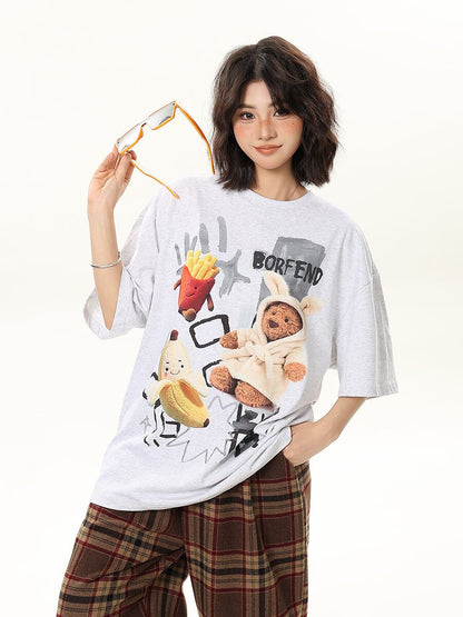 売れ筋 早い者勝ち 絶対流行 カジュアル 2色選択 Tシャツ<U-11178>