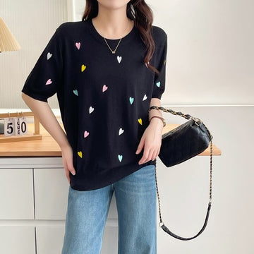 大活躍 好感度UP 海外トレンド カジュアル 全3色 半袖 Tシャツ ＜U-12038＞