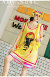 軽い生地が夏にぴったり！ ノースリーブ プリント全2色 Tシャツ カットソー＜U-11359＞