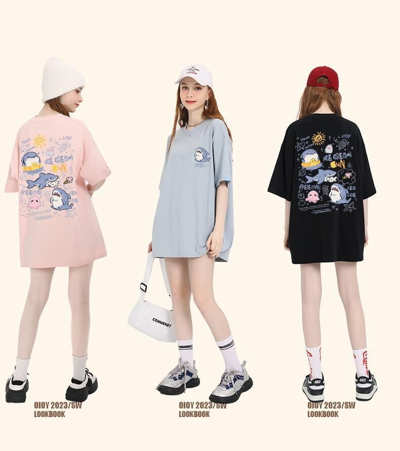 売り切れ必至 4色選択 ポップなプリントが夏に映えるプリント 半袖Tシャツ＜U-9327＞