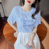 【半額！期間限定！！】大活躍 シフォン 定番シンプル 刺繍 全3色 Tシャツ カットソー ＜U-8601＞
