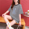 カジュアル 千鳥格子 オシャレ度満点 Tシャツ カットソー＜U-3076＞