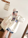 大人可愛い ゆったり 刺?ロゴ パーカ 全4色トップス＜U-4811＞