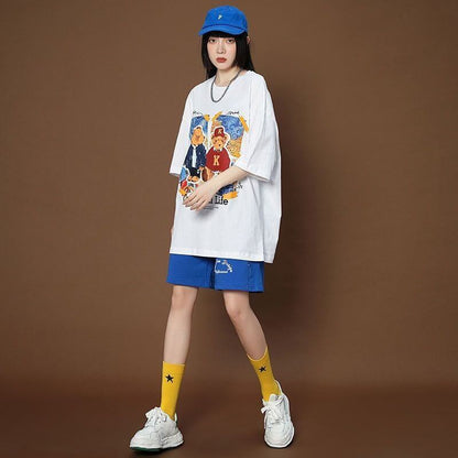 上質  シンプル カジュアル半袖Ｔシャツⅹパンツセット<U-8068>