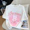 着回し力抜群 レース スウィートプリント 全2色 半袖Tシャツ ＜U-8711＞