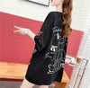 【個性派】 プリント カジュアル ビッグロゴ ゆったりトップス 半袖Tシャツ 全2色＜U-4940＞