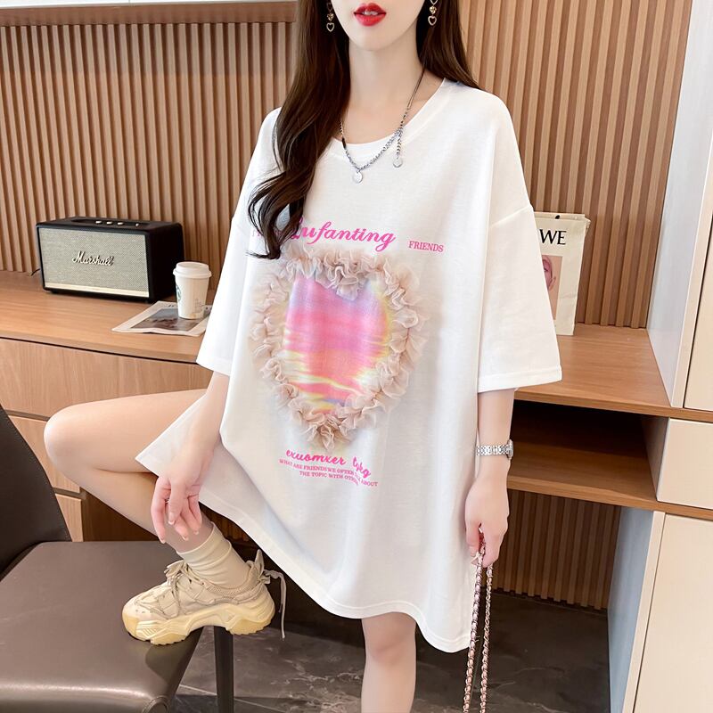 絶対欲しい プリント ロゴ ゆったり 3色半袖Tシャツ＜U-8315＞