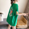 デザイン感 切り替え チャーミング プリント Tシャツ カットソー＜U-3409＞