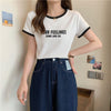 ゆったり感アップ アルファベット ファッション Tシャツ カットソー＜U-3077＞