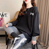 スタイリッシュ 切り替え 一目惚れ プリント Tシャツ カットソー＜U-3675＞