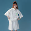 期間限定 ゆったり感アップ ファッション Tシャツ＋ショートパンツ セットアップ＜U-8679＞