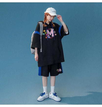 早い者勝ち カジュアル 絶対流行 半袖Ｔシャツⅹパンツセット<U-6534>