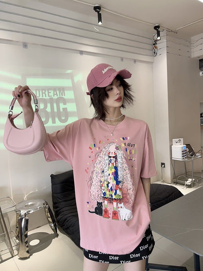 大人の定番 キュート 夏の新作 カジュアル Tシャツ半袖<U-4896>