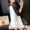 好感度満載 切り替え 美感いっぱい プリント Tシャツ カットソー＜U-3479＞
