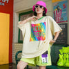 話題沸騰中 都市ファッショ オシャレ デザイン  ゆったり プリント 半袖Tシャツ＜isf-9171＞