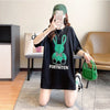 スタイリッシュ 切り替え 一目惚れ プリント Tシャツ カットソー＜U-3430＞