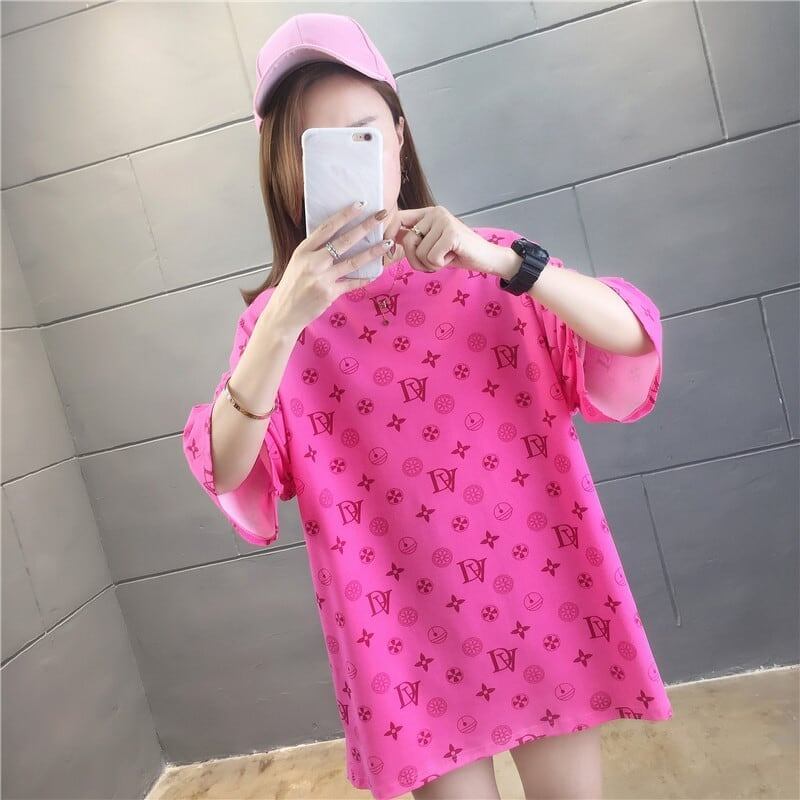 高級感溢れる プリント 美感いっぱい Tシャツ カットソー＜U-3316＞