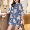 好感度満載 プリント 美感いっぱい Tシャツ カットソー＜U-3343＞