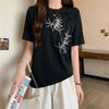 おすすめ 海外トレンド カジュアル モーダル 刺繍 半袖Tシャツ＜U-8476＞