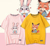 男女兼用 人気上昇中 プリント 半袖 Tシャツ F-13599