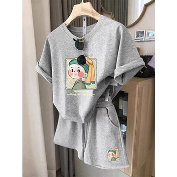 大活躍 カジュアル 夏に嬉しい機能付き 半袖Ｔシャツⅹパンツセット全4色<U-9147>