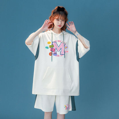 早い者勝ち カジュアル 絶対流行 半袖Ｔシャツⅹパンツセット<U-6534>